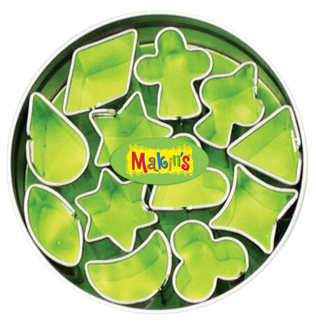 Makin's RVS-uitstekerset Mini Geo 12 PC &ndash; thematische rvs-uitstekers