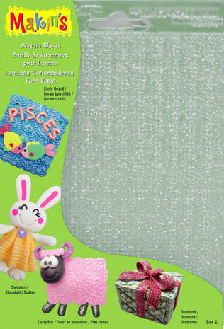Makin's Texture Sheets Set E (Sweater, Curly Beard, Diamond, Curly Fur) &ndash; structuurvellen