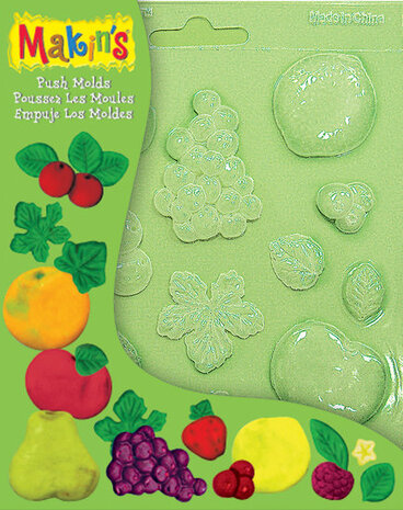 Makin's Push Mold Fruits &ndash; kunststof drukmallen