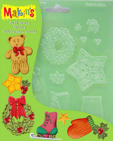 Makin's Push Mold Christmas Decor &ndash; kunststof drukmallen