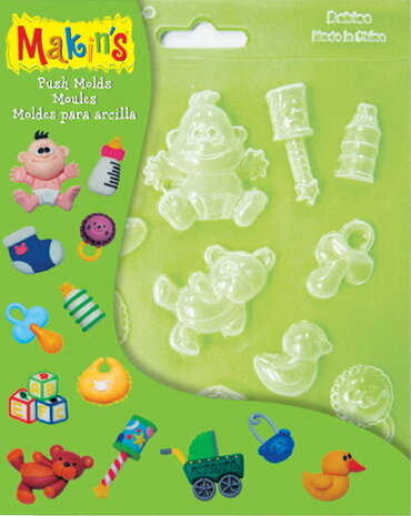Makin's Push Mold Baby &ndash; kunststof drukmallen