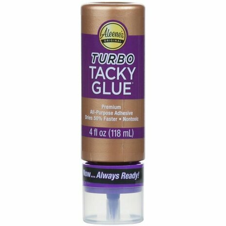 Tacky Glue Turbo Always Ready 118 ml fles hobbylijm