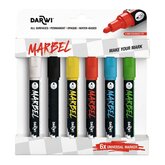 Marbel set 6 markers 4mm primary