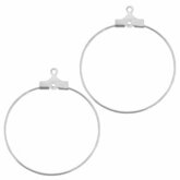 Oorring hanger 30mm Antiek zilver (nikkelvrij) 8 stuks
