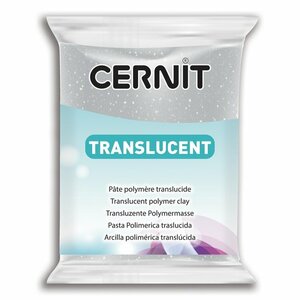 Cernit Translucent Silver Glitter 080 – 56 g – ovenhardende polymeerklei