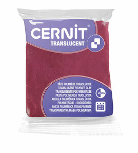 Cernit Translucent Bordeaux 411 – 56 g – ovenhardende polymeerklei